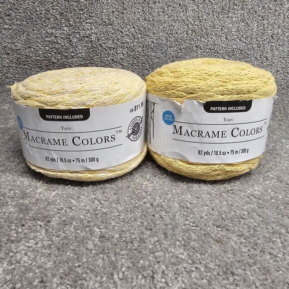 Loops & Threads Macrame Colors Yarn Bundle Of Two Different Colors 10.5oz Each - Picture 1 of 10